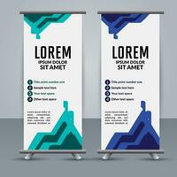 professional business roll up display standee template design vector