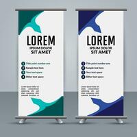 professional business roll up display standee template design vector