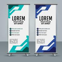 professional business roll up display standee template design vector