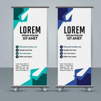 professional business roll up display standee template design vector