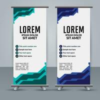 professional business roll up display standee template design vector