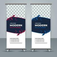 professional business roll up display standee template design vector