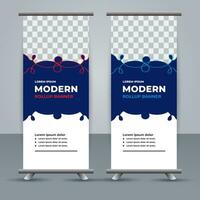 professional business roll up display standee template design vector