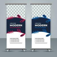 professional business roll up display standee template design vector