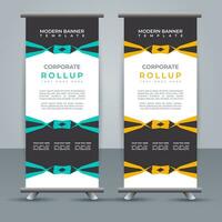 professional business roll up display standee template design vector