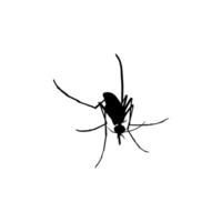 Mosquito Silhouette, can use for Art Illustration Pictogram, Website, and Graphic Design Element. Vector Illustration