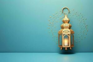Eid mubarak and ramadan kareem greetings with islamic lantern and mosque. Eid al fitr background. Eid al fitr background of window concept by AI Generated photo