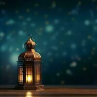 Eid mubarak and ramadan kareem greetings with islamic lantern and mosque. Eid al fitr background. Eid al fitr background of window concept by AI Generated photo