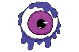 Pink Halloween Big Eye Ball With Liquid vector