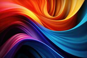 AI generated Abstract modern gradient abstract waves background with . Minimal style dynamic wave pattern creative design Ai generated photo