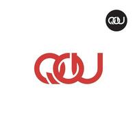 Letter QOU Monogram Logo Design vector