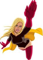 Superheroine Flying 2 vector