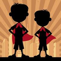 Super Kids 2 Boys vector