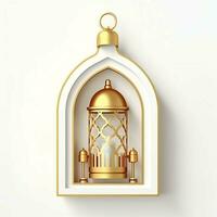 Eid mubarak and ramadan kareem greetings with islamic lantern and mosque. Eid al fitr background. Eid al fitr background of window concept by AI Generated photo