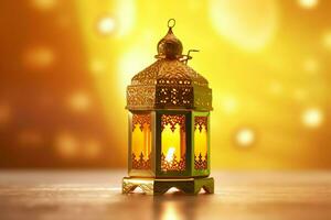 Eid mubarak and ramadan kareem greetings with islamic lantern and mosque. Eid al fitr background. Eid al fitr background of window concept by AI Generated photo