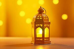Eid mubarak and ramadan kareem greetings with islamic lantern and mosque. Eid al fitr background. Eid al fitr background of window concept by AI Generated photo