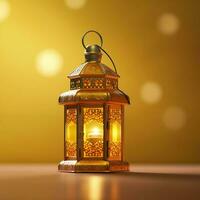 Eid mubarak and ramadan kareem greetings with islamic lantern and mosque. Eid al fitr background. Eid al fitr background of window concept by AI Generated photo