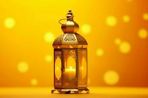 Eid mubarak and ramadan kareem greetings with islamic lantern and mosque. Eid al fitr background. Eid al fitr background of window concept by AI Generated photo