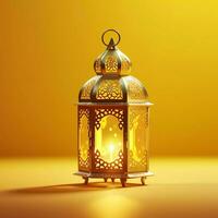 Eid mubarak and ramadan kareem greetings with islamic lantern and mosque. Eid al fitr background. Eid al fitr background of window concept by AI Generated photo