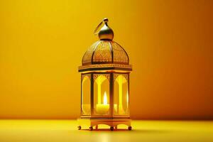 Eid mubarak and ramadan kareem greetings with islamic lantern and mosque. Eid al fitr background. Eid al fitr background of window concept by AI Generated photo