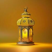 Eid mubarak and ramadan kareem greetings with islamic lantern and mosque. Eid al fitr background. Eid al fitr background of window concept by AI Generated photo