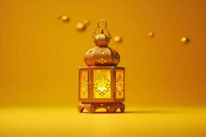 Eid mubarak and ramadan kareem greetings with islamic lantern and mosque. Eid al fitr background. Eid al fitr background of window concept by AI Generated photo