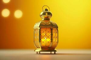 Eid mubarak and ramadan kareem greetings with islamic lantern and mosque. Eid al fitr background. Eid al fitr background of window concept by AI Generated photo