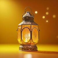 Eid mubarak and ramadan kareem greetings with islamic lantern and mosque. Eid al fitr background. Eid al fitr background of window concept by AI Generated photo