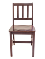 Dark brown wooden chair for child sitting to study in school isolated with clipping path in png file format