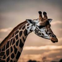 AI generated captivating giraffe neck image photo