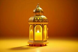 Eid mubarak and ramadan kareem greetings with islamic lantern and mosque. Eid al fitr background. Eid al fitr background of window concept by AI Generated photo
