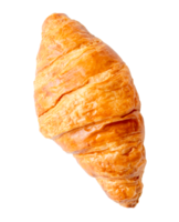 Top view of croissant isolated with clipping path in png file format. Frence bread