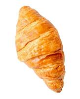 Top view of croissant isolated on white background with clipping path. Frence bread photo