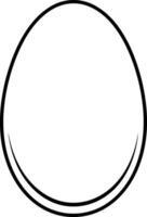 Easter egg solid icon, religion holiday elements, egg with lines, a filled pattern on a white background, eps 10. AI generated illustration. vector