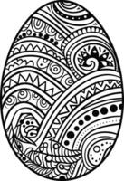 Easter egg solid icon, religion holiday elements, egg with lines, a filled pattern on a white background, eps 10. AI generated illustration. vector