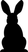 rabit silhouettes on white background. Vector illustration. isolated rabit. AI generated illustration.