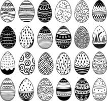 Pascua de Resurrección huevos vector íconos para fiesta primavera, estacional tradicional cristiandad ilustración. ai generado ilustración.
