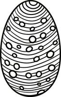 Easter egg solid icon, religion holiday elements, egg with lines, a filled pattern on a white background, eps 10. AI generated illustration. vector