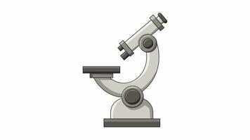 animação formulários uma microscópio ícone video