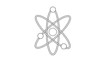 Animated sketch of atomic icon video