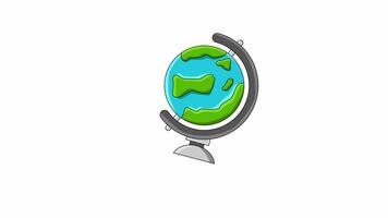 animated video of the globe icon