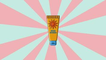 animated sun screen icon with a rotating background video