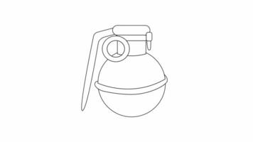animated video sketch of the grenade bomb icon