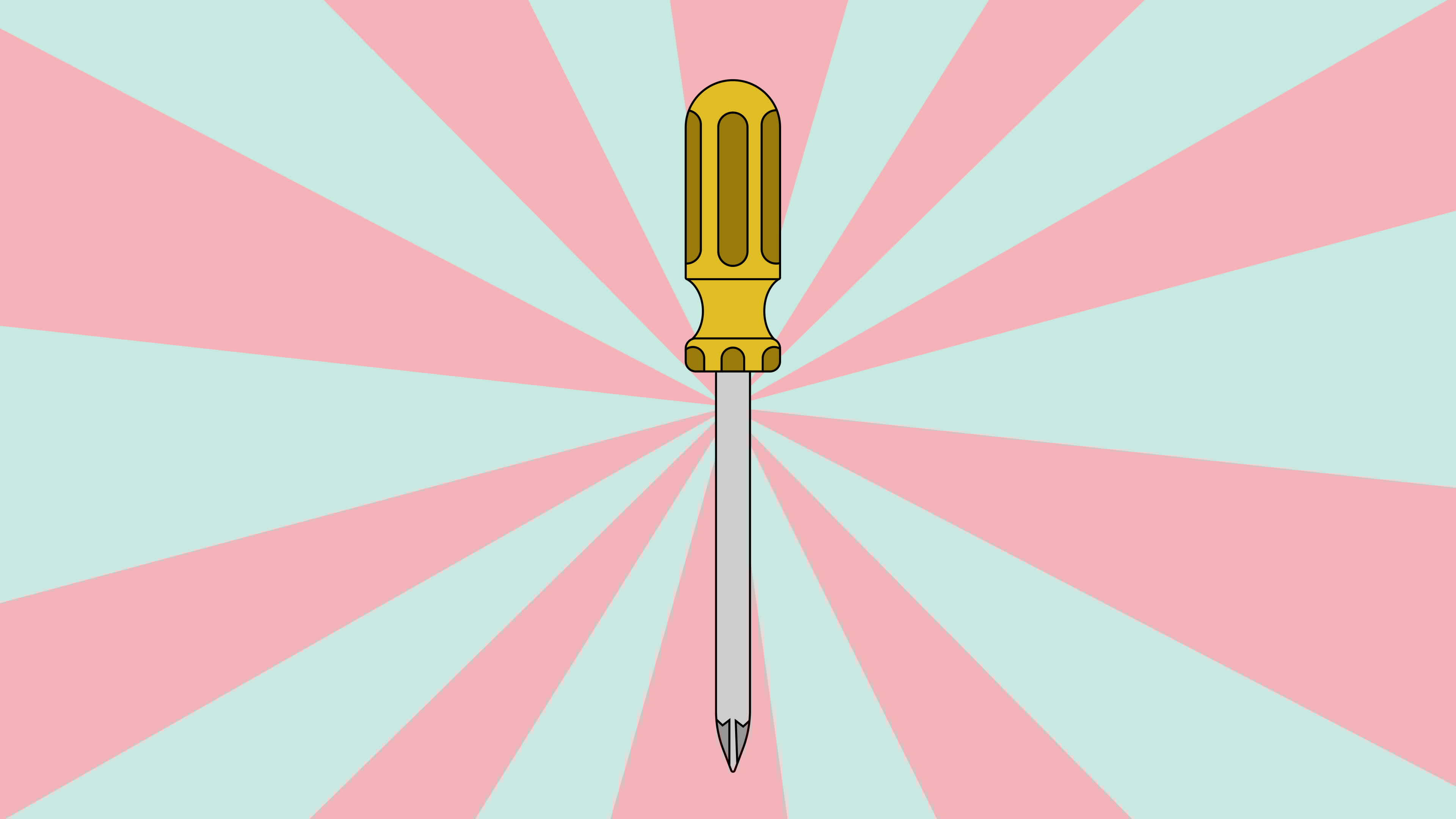 Animated video of a screwdriver icon with a rotating background ...