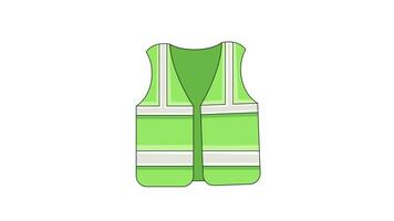 Animated video forming a vest icon