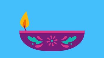 2d  diwali in blue background video