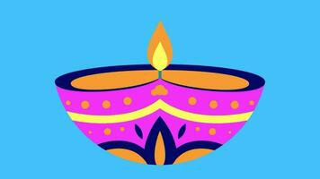 2d Diwali nel blu sfondo video