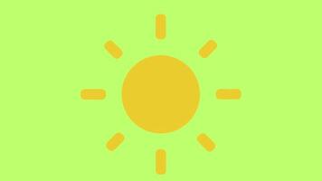 2d sun in green background video