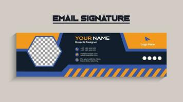 Corporate Modern Email Signature Design template. business e signature vector design.