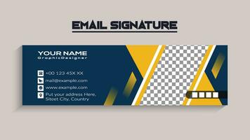 Corporate Modern Email Signature Design template. business e signature vector design.